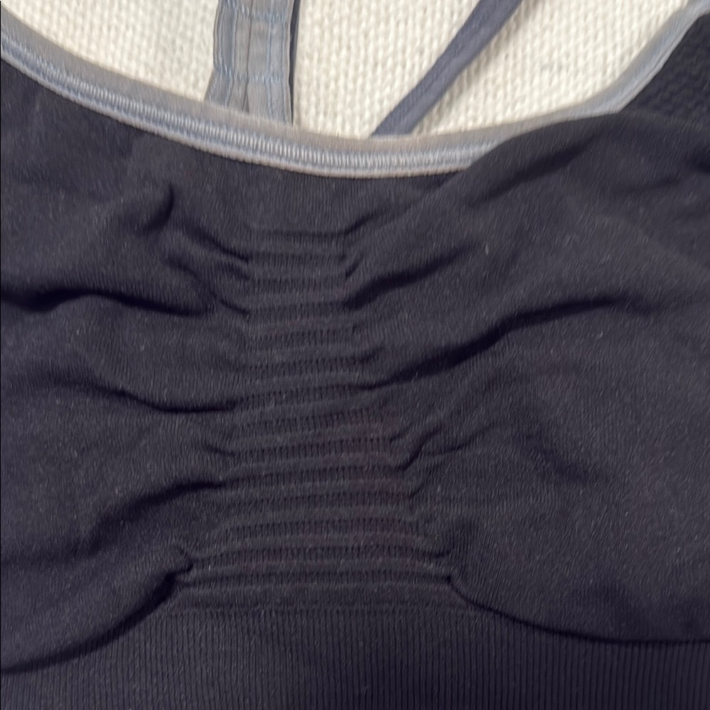Black and Gray Women's Sports Bra - Picture 3 of 5